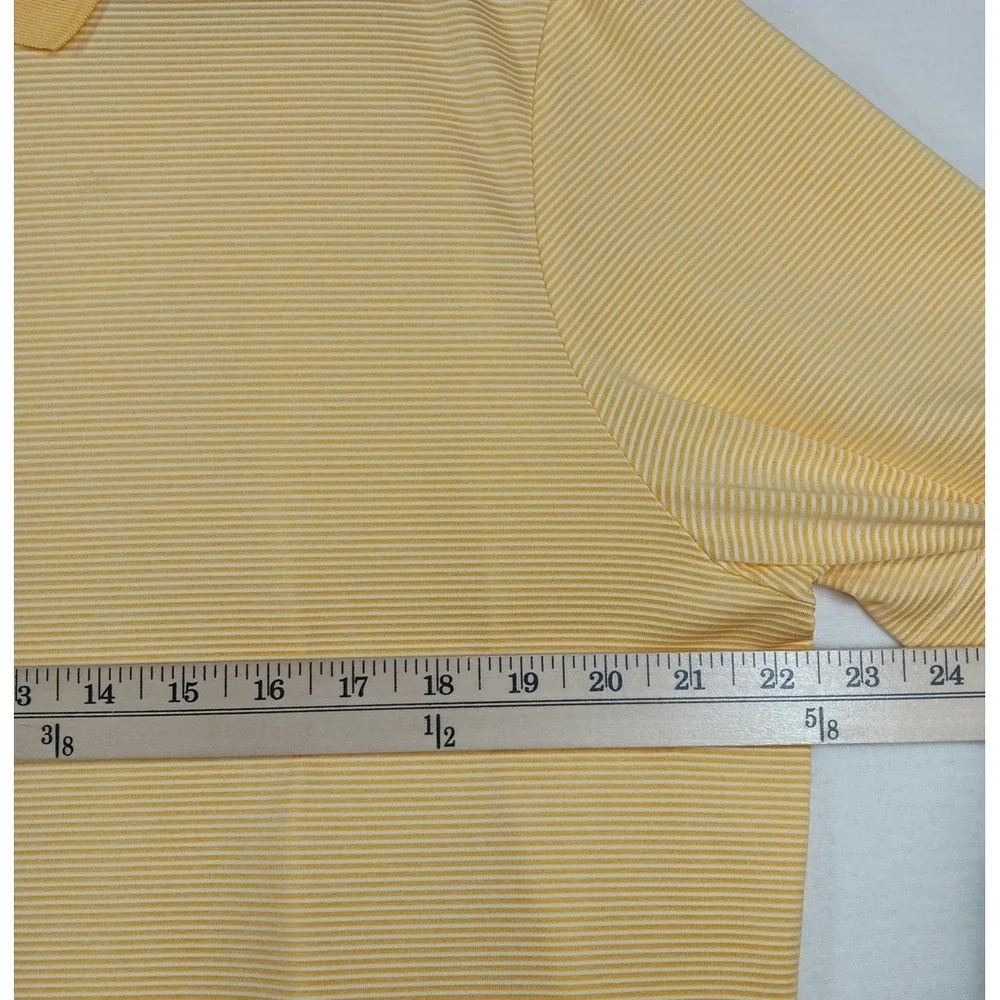 ADIDAS GOLF Men's Micro Stripe Short Sleeve Polo Acid Orange Sz L‎ Logo Outdoor
